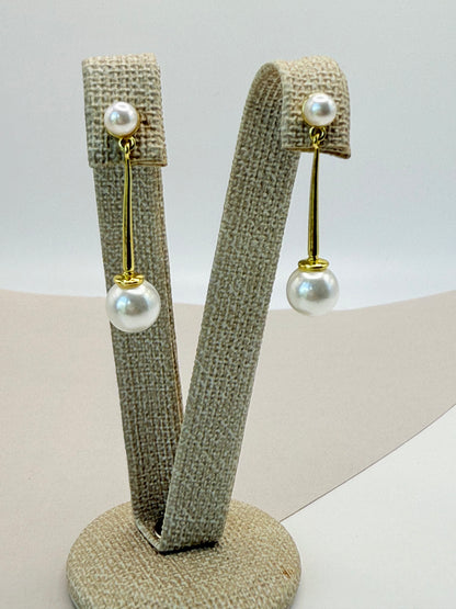 Earring Double Pearl (A024)