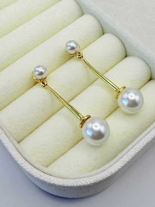 Earring Double Pearl (A024)