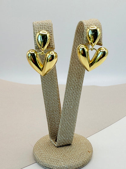 Earring Heart Fan (A018)
