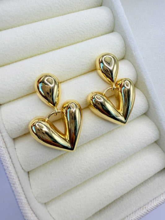 Earring Heart Fan (A018)