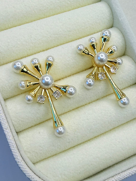 Earrings Pearl Sparks (A014)
