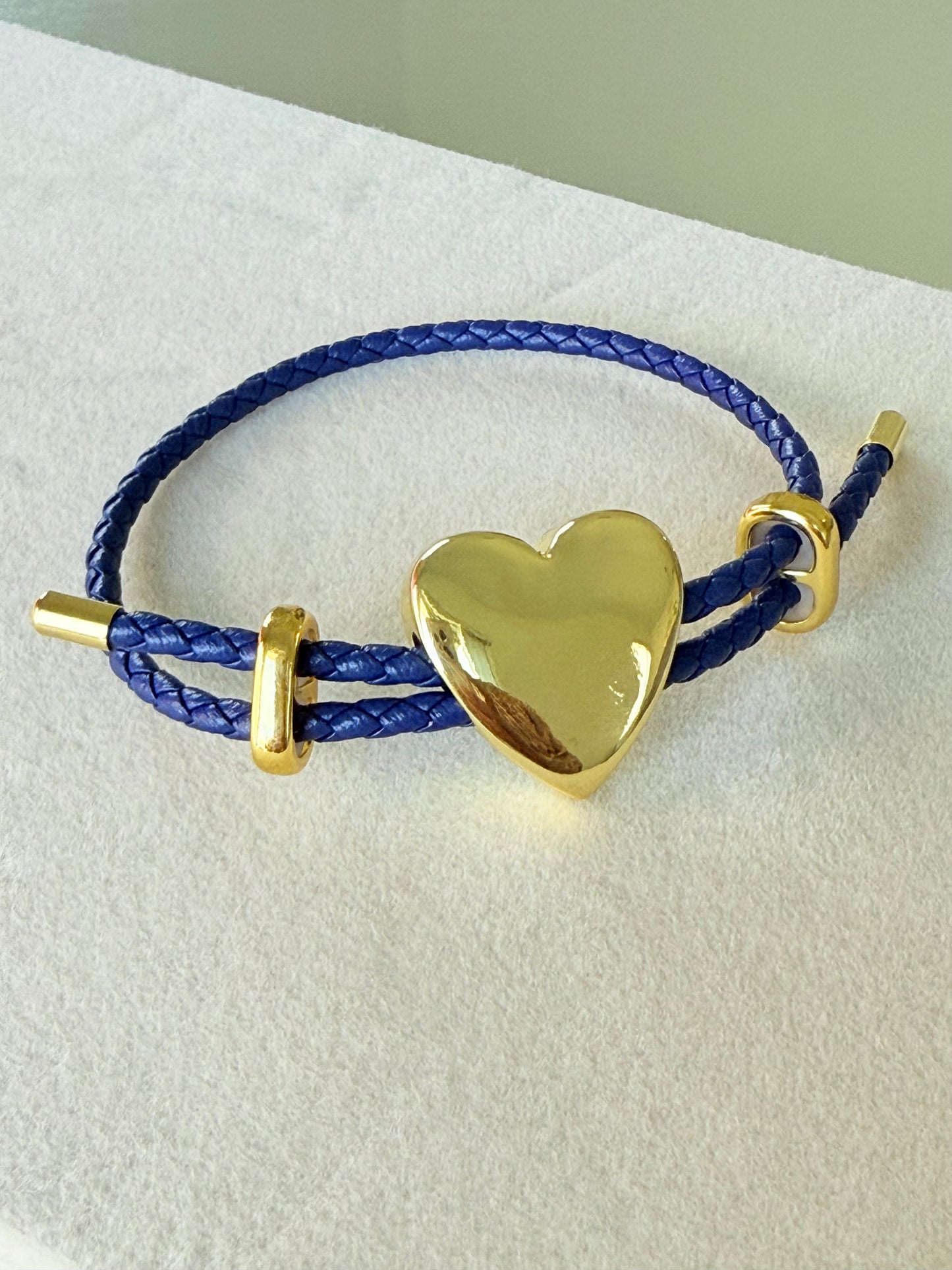 Initial Leather Bracelet (P016)