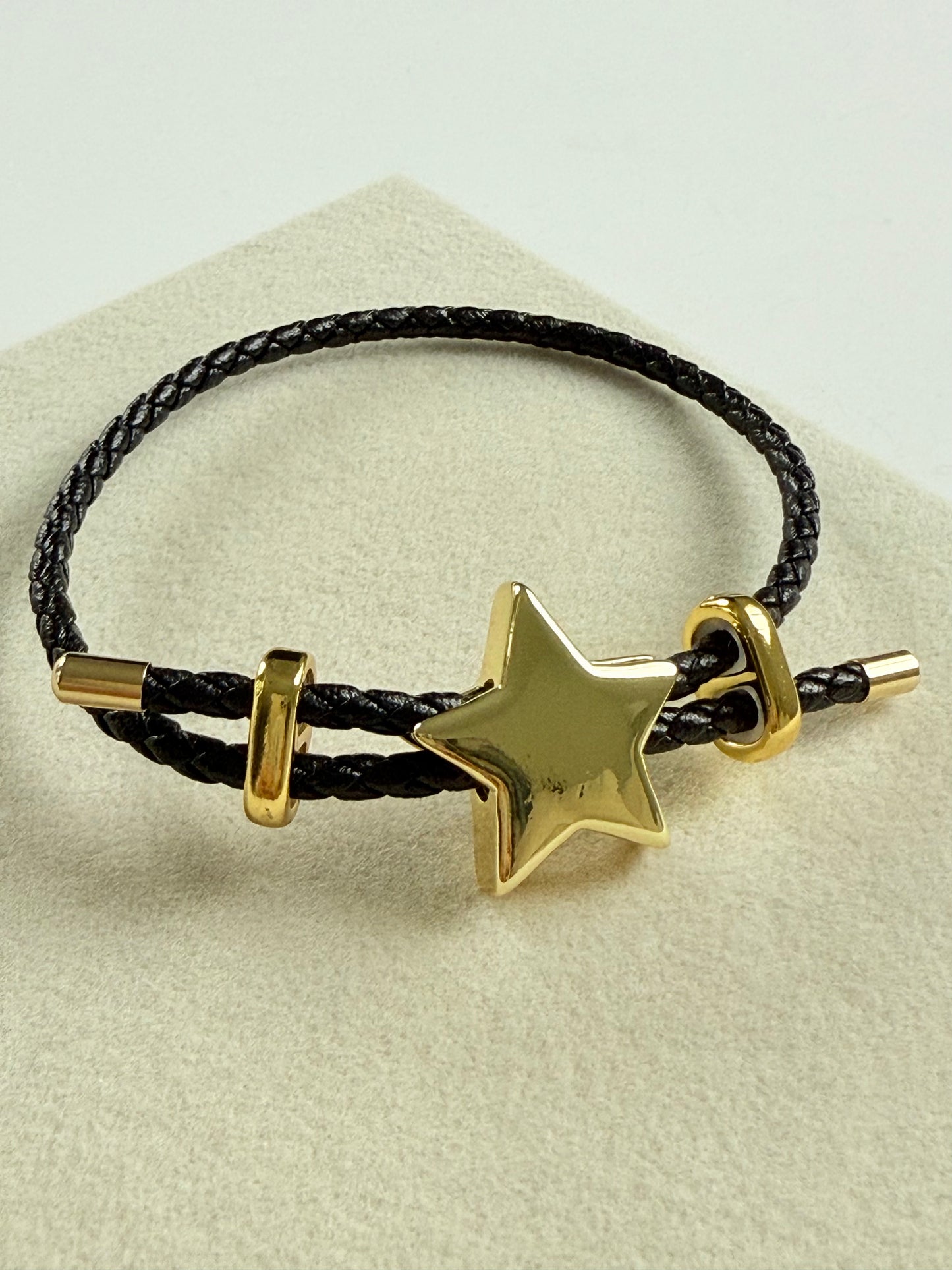 Initial Leather Bracelet (P016)