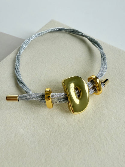Initial Leather Bracelet (P016)