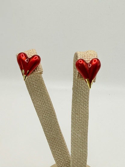 Earrings Heart Fire (A026)