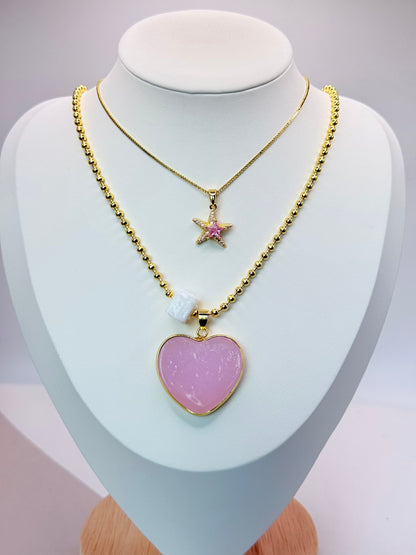 Necklace Aura Heart   (N012)