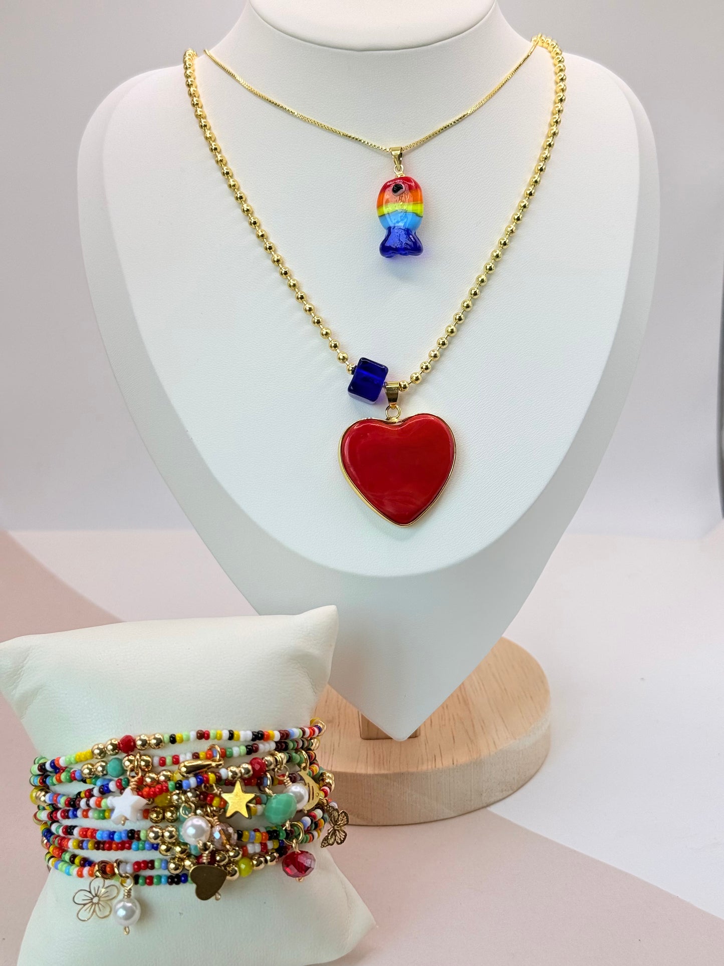 Necklace Aura Heart   (N012)