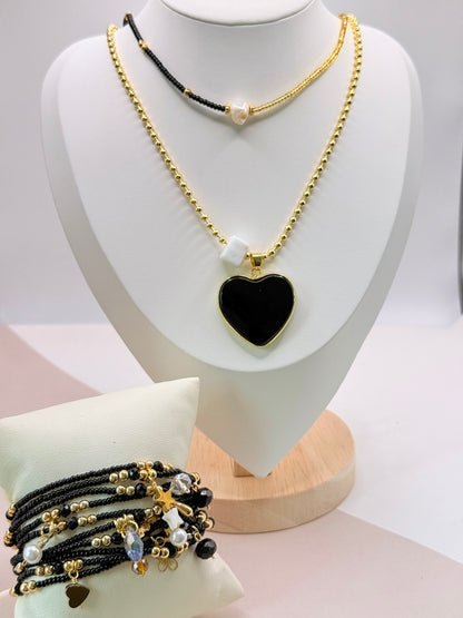 Necklace Aura Heart   (N012)