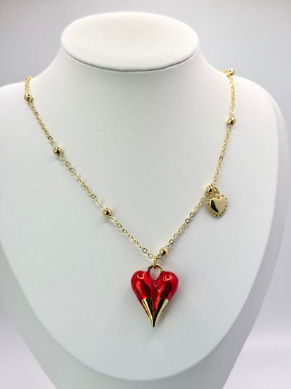 Necklace Heart Fire (C015)
