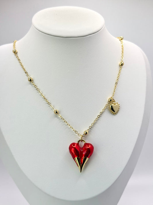 Necklace Heart Fire (C015)