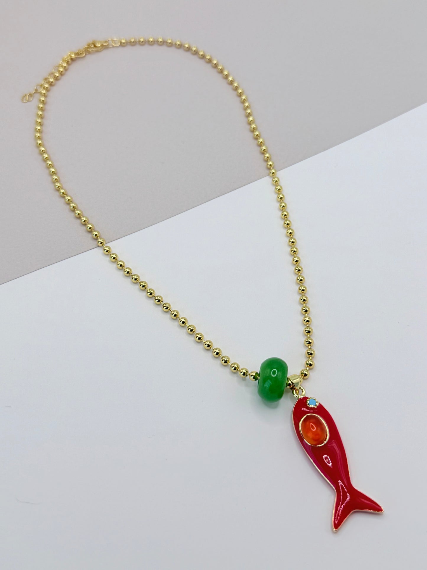 Necklace Red Fish (C014)