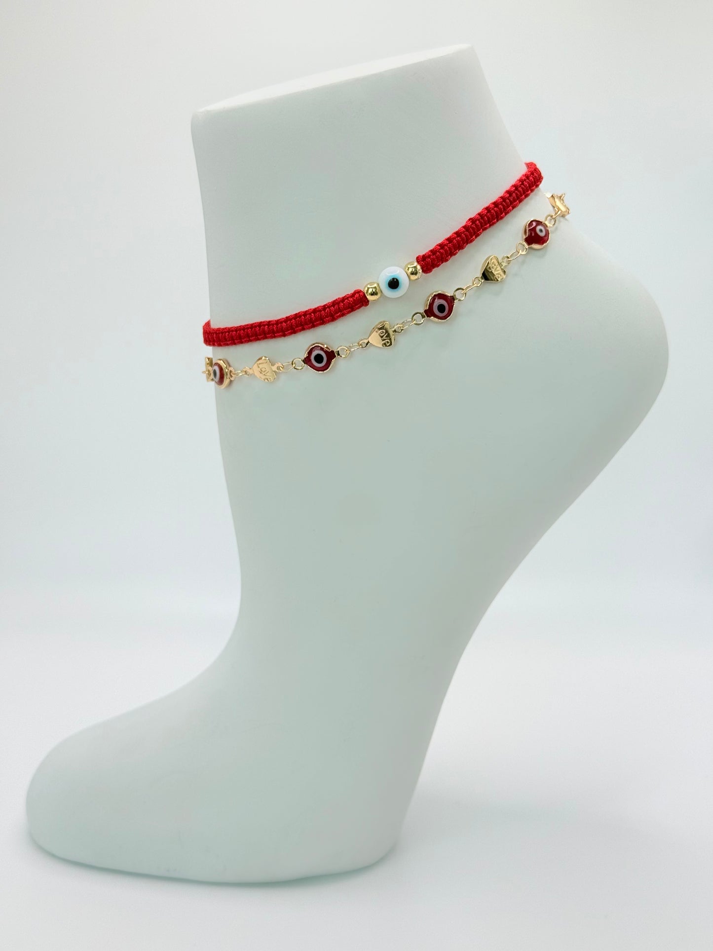 Anklet white Eye (T002)