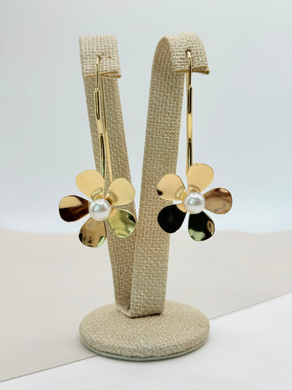 Earrings Long Flower (A008)