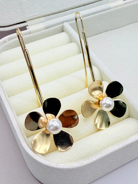 Earrings Long Flower (A008)