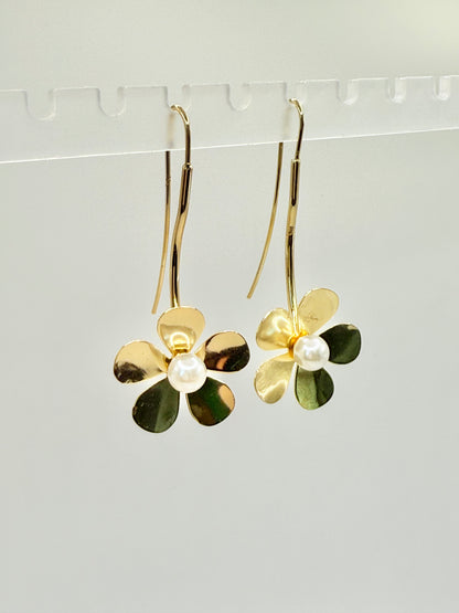 Earrings Long Flower (A008)