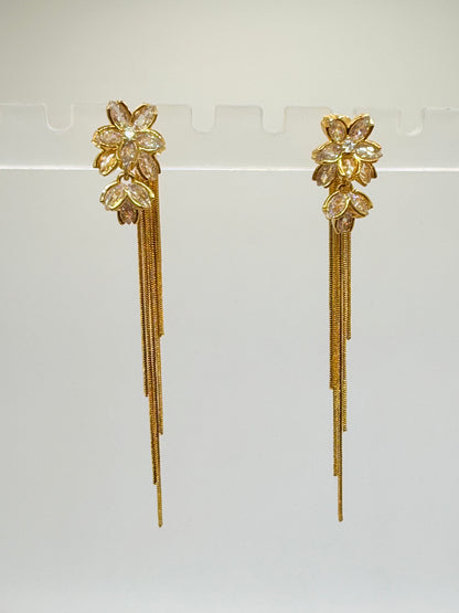 Earrings Zircon Flower (A005)