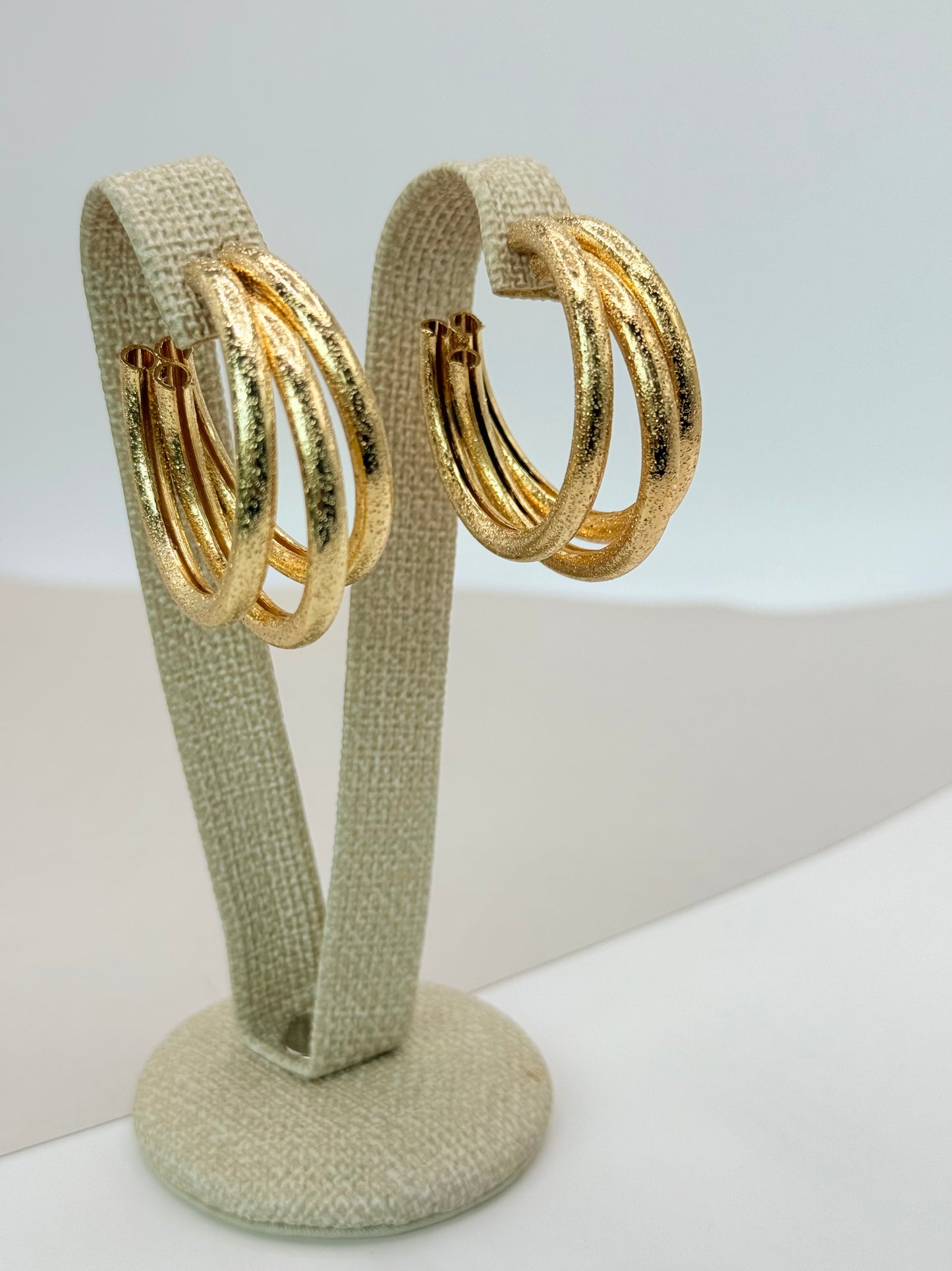 Earrings Three Rings (A002)